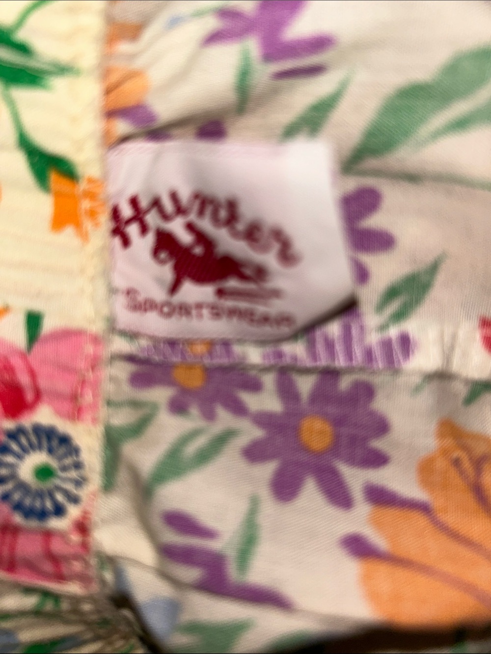 HUnter Vintage  White Floral A-Line Skirt with Multicolor Print size 6 - Picture 10 of 12